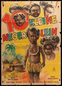 9c366 ZEHN KLEINE NEGERLEIN German 1954 completely different art of African child by Karnath!