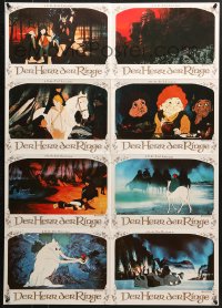 9c267 LORD OF THE RINGS German LC poster 1979 Ralph Bakshi cartoon, J.R.R. Tolkien, white design!