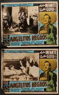 9c048 ANGELITOS NEGROS 2 Spanish/US LCs 1948 Little Black Angels, Mexican I Passed for White!