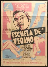 9c221 ESCUELA DE VERANO Mexican poster 1959 Silvestre, Geman Valdes, Mapita Cortes, Jimenez art!