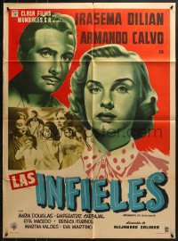9c229 LAS INFIELES Mexican poster 1953 great artwork of sexiest Irasema Dilian and top cast!