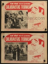 9c056 CALABACITAS TIERNAS 2 Mexican LCs 1949 German Tin Tan Valdes , great border art, sexy women!
