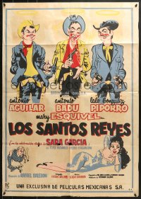 9c232 LOS SANTOS REYES style A export Mexican poster 1959 Aguilar, Esquivel & Piporro - Holy Kings!