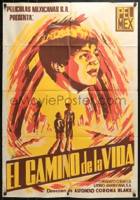 9c242 ROAD OF LIFE export Mexican poster 1957 Alfonso Corona Blake's El comino de la vida, Pucitef!