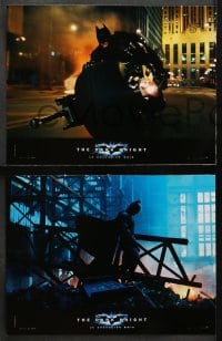 9c128 DARK KNIGHT 7 French LCs 2008 images of Christian Bale as Batman, Heath Ledger as the Joker!
