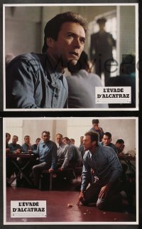9c178 ESCAPE FROM ALCATRAZ 12 French LCs 1979 Clint Eastwood in famous prison, Don Siegel!