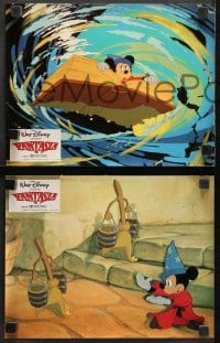 9c164 FANTASIA 10 French LCs R1980s images of Mickey Mouse & others in Walt Disney cartoon classic!