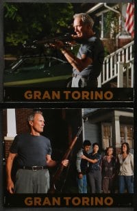 9c140 GRAN TORINO 8 French LCs 2009 great images of cranky old man Clint Eastwood!