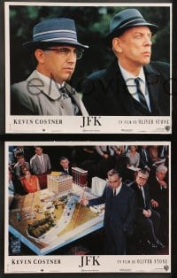 9c166 JFK 10 French LCs 1991 Oliver Stone, Kevin Costner, Kevin Bacon, Tommy Lee Jones