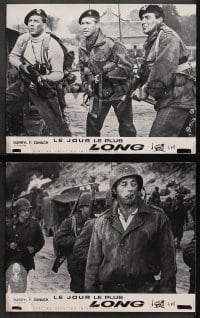 9c156 LONGEST DAY 9 French LCs R1970s Zanuck's all-star World War II D-Day movie, John Wayne!