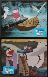 9c160 RESCUERS 9 French LCs 1977 Disney mouse adventure cartoon from the depths of Devil's Bayou!