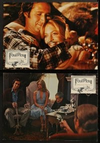 9c100 FOUL PLAY 16 German LCs 1979 Goldie Hawn & Chevy Chase, screwball comedy!
