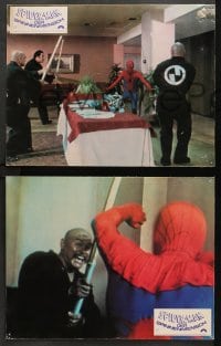 9c086 SPIDER-MAN 4 German LCs 1978 Marvel Comic, Nicholas Hammond as Spidey, different!