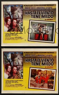 9c059 HASTA EL VIENTO TIENE MIEDO 8 Mexican LCs 1968 Marga Lopez, Maricruz Olivier, horror art!