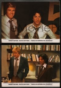 9c070 ALL THE PRESIDENT'S MEN 12 Spanish LCs 1976 Hoffman & Redford as Woodward & Bernstein!
