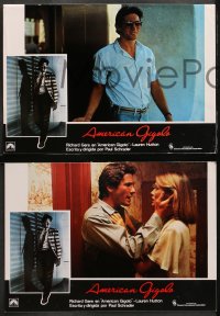 9c071 AMERICAN GIGOLO 12 Spanish LCs 1980 male prostitute Richard Gere is being framed for murder!