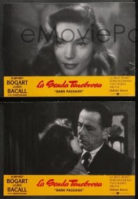 9c067 DARK PASSAGE 7 Spanish LCs R1990s great images of Humphrey Bogart & sexy Lauren Bacall!