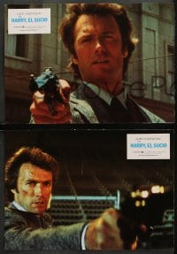 9c072 DIRTY HARRY 12 Spanish LCs R1983 Clint Eastwood pointing gun, Don Siegel crime classic!