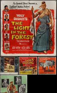 9d298 LOT OF 6 FOLDED SIX-SHEETS 1950s-1960s great images from a variety of movies!