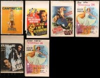 9d008 LOT OF 6 UNFOLDED MEXICAN WINDOW CARDS 1950s-1960s great artwork from a variety of movies!