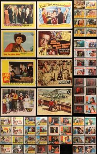 9d157 LOT OF 87 1950s LOBBY CARDS 1950s incomplete sets from a variety of different movies!