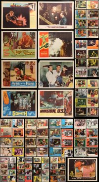 9d151 LOT OF 97 HORROR/SCI-FI LOBBY CARDS 1950s-1970s scenes from a variety of different movies!