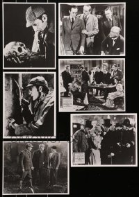 9d297 LOT OF 6 SHERLOCK HOLMES 8X10 REPRO PHOTOS 1980s 1980s detective Basil Rathbone!