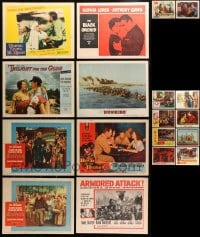 9d204 LOT OF 18 LOBBY CARDS 1950s-1960s great scenes from a variety of different movies!