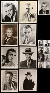 9d273 LOT OF 17 8X10 STILLS OF MALE PORTRAITS 1930s-1960s great images leading & supporting men!