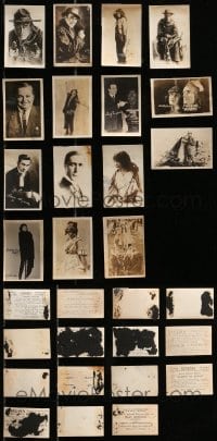 9d289 LOT OF 15 ENGLISH CIGARETTE CARDS 1910s great portraits of Hollywood celebrities!