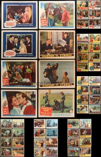 9d184 LOT OF 54 LOBBY CARDS 1940s-1960s incomplete sets from a variety of different movies!