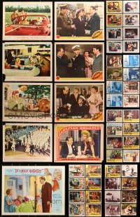 9d168 LOT OF 73 LOBBY CARDS 1940s-1960s incomplete sets from a variety of different movies!