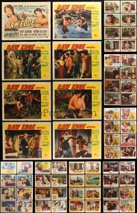 9d169 LOT OF 72 LOBBY CARDS 1950s complete sets of 8 cards from a variety of different movies!