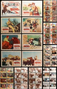 9d165 LOT OF 80 COWBOY WESTERN LOBBY CARDS 1950s-1980s complete sets of 8 from several movies!