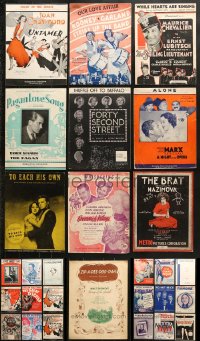 9d215 LOT OF 28 SHEET MUSIC 1920s-1940s great songs from a variety of different movies!