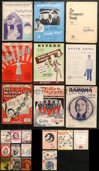 9d222 LOT OF 22 SHEET MUSIC 1920s-1940s great songs from a variety of different movies!