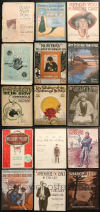 9d230 LOT OF 15 11X13.25 SHEET MUSIC 1900s-1910s a great variety of different songs!