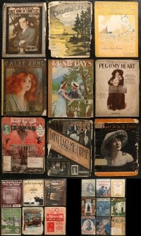 9d219 LOT OF 24 11X14 SHEET MUSIC 1910s a great variety of different songs!