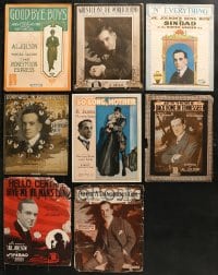 9d235 LOT OF 8 AL JOLSON 10.75X13.75 SHEET MUSIC 1910s a great variety of different songs!