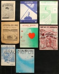 9d233 LOT OF 8 SHEET MUSIC RELATED ITEMS 1910s-1950s a variety of different songs & more!