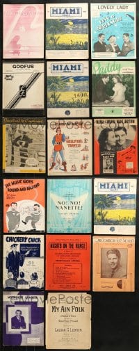 9d225 LOT OF 17 ENGLISH 9X12 TO 10X12.25 SHEET MUSIC 1910s-1940s a variety of different songs!
