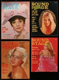 9d405 LOT OF 4 SOUND STAGE MAGAZINES 1960s lots of great movie images & articles!