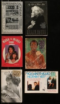 9d322 LOT OF 6 SOFTCOVER BOOKS 1960s-2000s Mork & Mindy, Helen Hayes, Experimental Cinema!