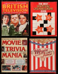 9d332 LOT OF 4 SOFTCOVER BOOKS 1980s-1990s British Television, Movie Trivia Mania & more!
