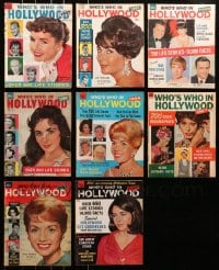 9d380 LOT OF 8 WHO'S WHO IN HOLLYWOOD MOVIE MAGAZINES 1950s-1960s great images & articles!