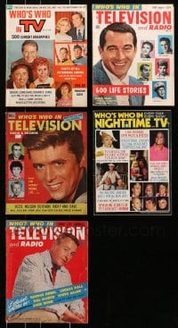 9d390 LOT OF 5 WHO'S WHO TV MAGAZINES 1950s-1970s great images & articles!