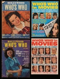 9d402 LOT OF 4 WHO'S WHO MOVIE MAGAZINES 1950s-1970s great images & articles!