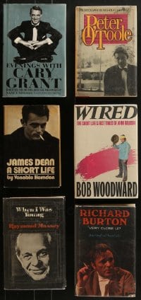 9d324 LOT OF 6 ACTOR BIOGRAPHY HARDCOVER BOOKS 1970s-1990s Cary Grant, JAmes Dean & more!