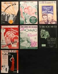 9d236 LOT OF 7 SHEET MUSIC 1930s great songs from a variety of different movies!