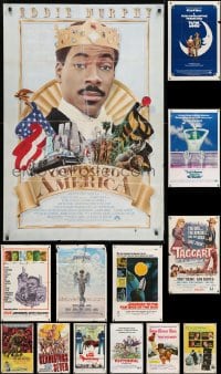 9d124 LOT OF 16 FOLDED ONE-SHEETS IN FAIR TO GOOD CONDITION 1950s-1980s a variety of movie images!
